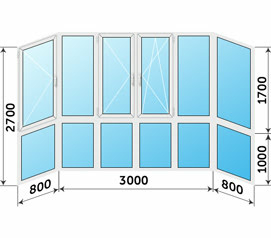 Остекление балкона теплыми пластиковыми окнами в новостройке 4600x2700