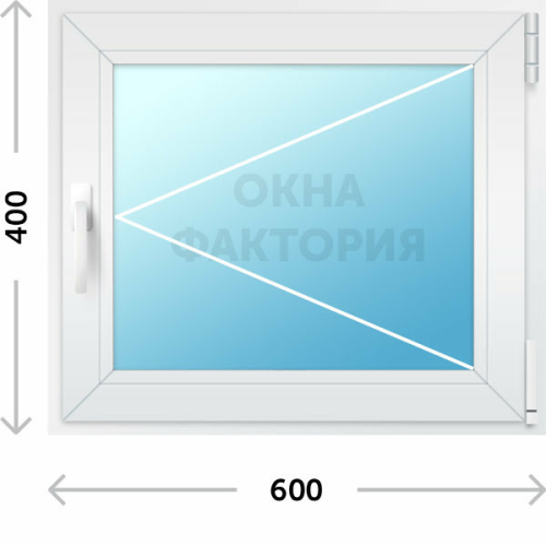 Пластиковое окно Veka 600х400 открывающееся