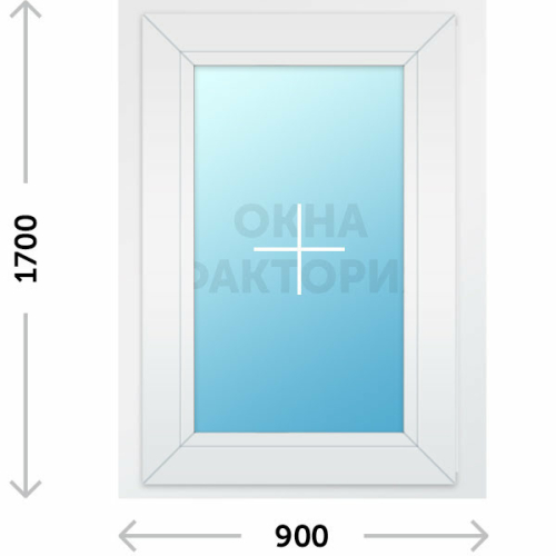Пластиковое окно Рехау 900х1700 глухое