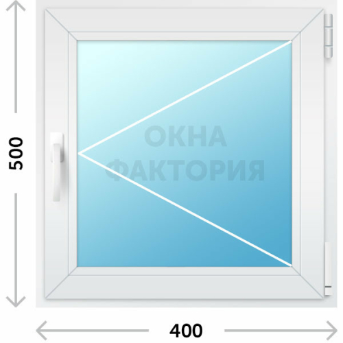 Пластиковое окно KBE 400х500 открывающееся
