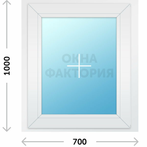 Пластиковое окно Veka 700х1000 глухое