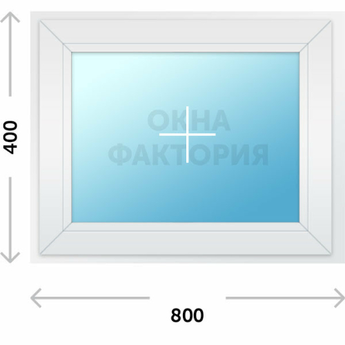 Пластиковое окно Рехау 800х400 глухое