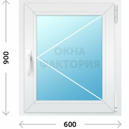 Пластиковое окно Рехау 600х900 открывающееся