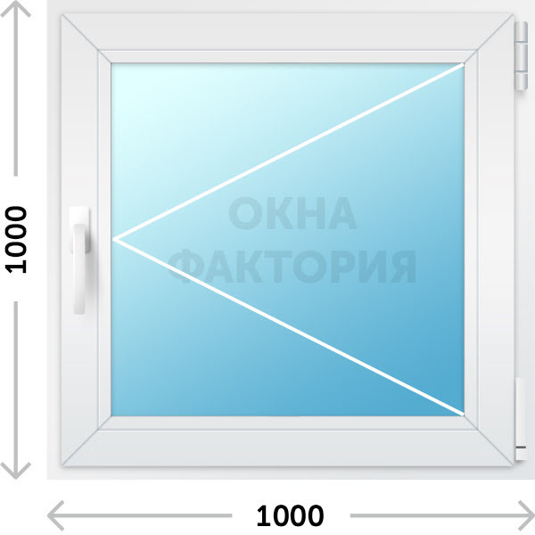 Пластиковое окно Veka 1000х1000 открывающееся