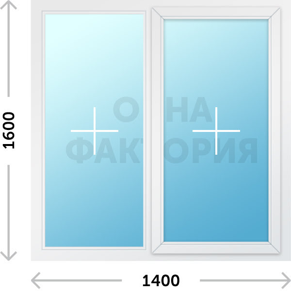 Пластиковое окно Veka 1400х1600 глухое