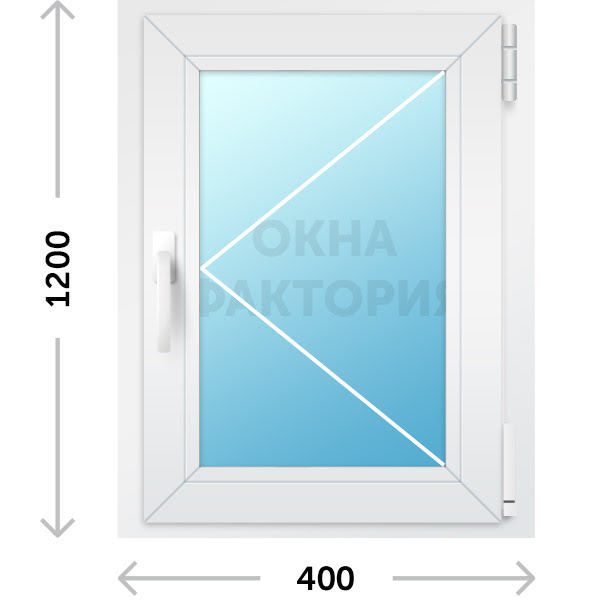 Пластиковое окно KBE 400х1200 открывающееся