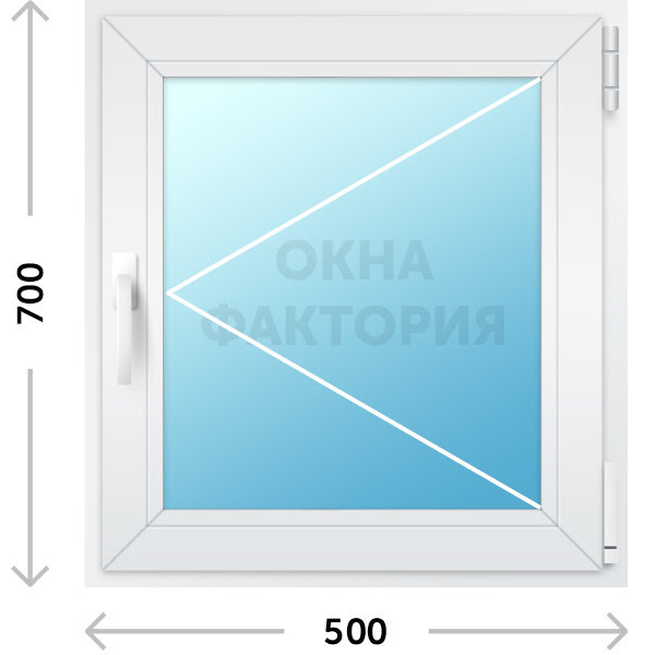 Пластиковое окно Veka 500х700 открывающееся