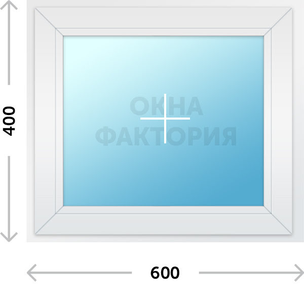 Пластиковое окно Veka 600х400 глухое