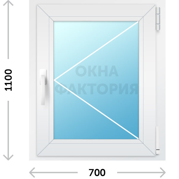Пластиковое окно Veka 700х1100 открывающееся