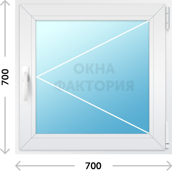 Пластиковое окно Veka 700х700 открывающееся