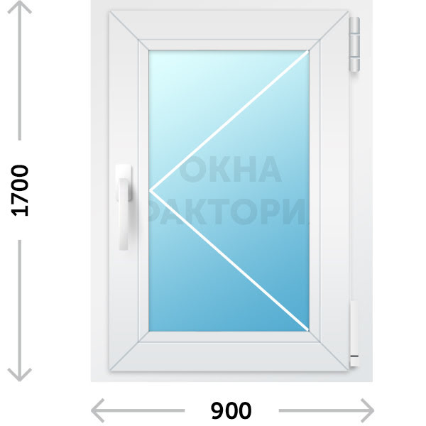 Пластиковое окно Veka 900х1700 открывающееся
