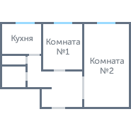 Окна в 2-ком. брежневке #1