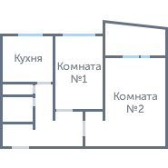 Окна в 2-ком. брежневке #1