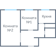 Окна в 2-ком. брежневке #1