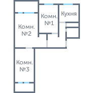 Окна в 3-ком. брежневке #1