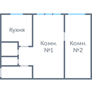 Окна в 2-ком. хрущевке #1