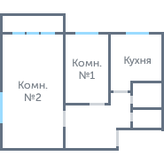 Окна в 2-ком. хрущевке #1