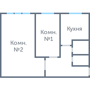 Окна в 2-ком. хрущевке #1