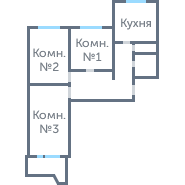 Окна в 3-ком. П-44 #1