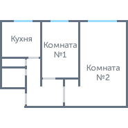 Окна в 2-ком. брежневке #1
