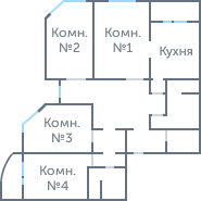 Окна в 4-ком. КОПЭ-Башня #1